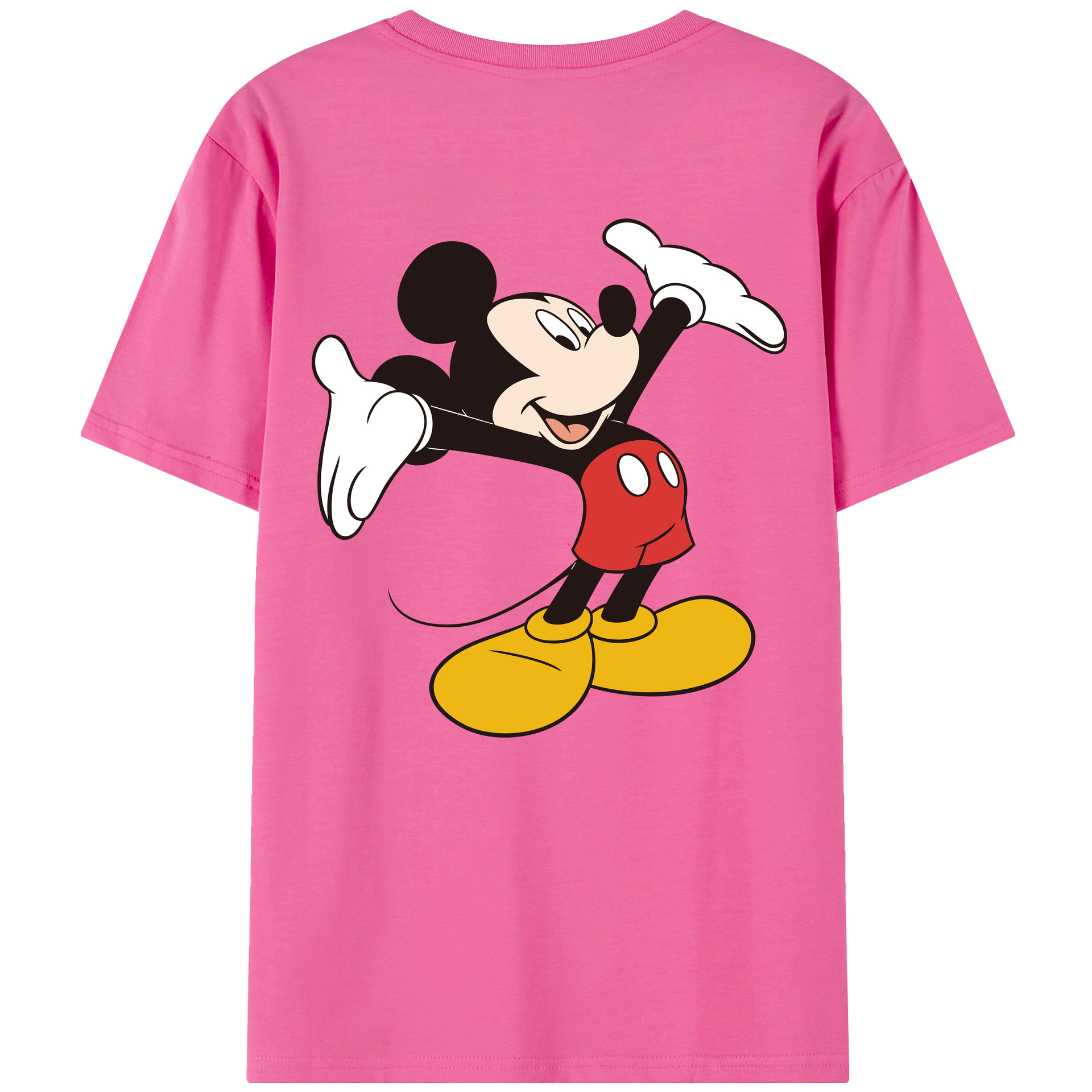 （画像用） ミッキーマウス Mickey Mouse レディース半袖Tシャツ(バックプリント)
